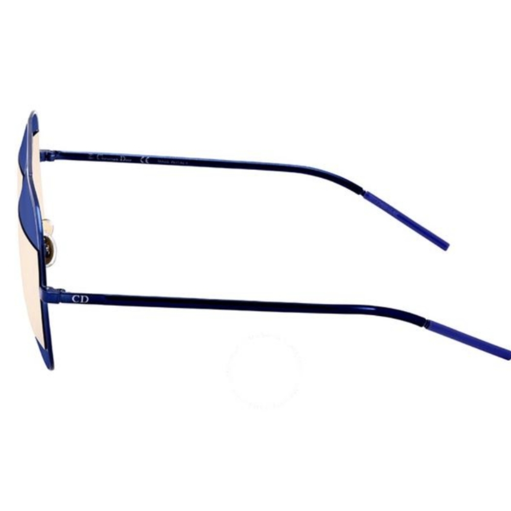 Christian Dior Color Block Aviator Sunglasses Unisex Blue Grey Mirror Lens - Picture 6 of 17